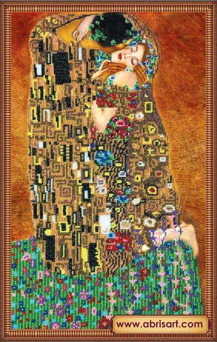 Il bacio” di Klimt. Kit ricamo a perline – Perlinissima