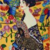“Signora con ventaglio” di Gustav Klimt. Kit ricamo a perline – Perlinissima